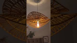 Handwoven Wabisabi Rattan Pendant Light RetroBampB Bedroom Living Room Creative Restaurant Chandelier [upl. by Neiht]