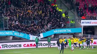 Bizarre beelden tribune in Nijmegen zakt in elkaar door feestende fans van Vitesse  ESPNnl [upl. by Winchell166]