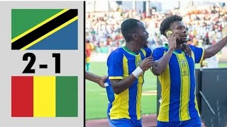 Full time TANZANIA Vs GUINEA MAGOLI YOTE KUFUZU AFCON 2025 [upl. by Ayouqes736]