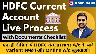 HDFC Current Account Opening Online  HDFC Current Account Information Minimum Balance Benefits [upl. by Slavin]