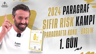 2024  PARAGRAF SIFIR RİSK KAMPI  1GÜN  PARAGRAFTA KONUBAŞLIK  PDF sıfırrisk [upl. by Ruffi]