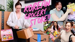 Amazon Haul Korean Grocery Store w Remi  Korean Snack Taste Test [upl. by Nedla668]