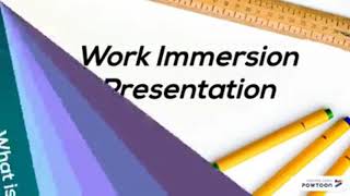 Work Immersion Presentation [upl. by Gregorio]