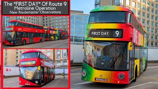 The FIRST DAY Of Route 9 Metroline Operation  NBFL Observations  London Bus Changes [upl. by Calli]