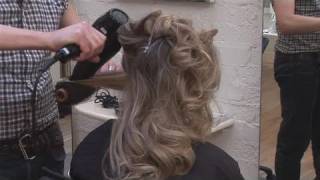 How To Straighten Curly Hair With A Blow Dryer [upl. by Marleen]