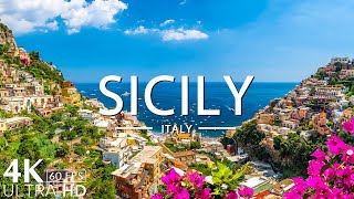 FLYING OVER SICILY 4K UHD  Relaxing Music Along With Beautiful Nature Videos  4K Video Ultra HD [upl. by Talie644]