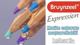 Belleartiit  Bruynzeel Expression  Set di Matite colorate acquarellabili con pennello [upl. by Latea]