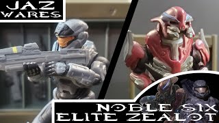 Jazwares Vault  Halo The World Of Halo  Noble Six amp Elite Zealot Two Pack [upl. by Annyahs50]