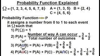 Probability amp Statistics 8 of 62 The Probability Function  A First Look [upl. by Choo]