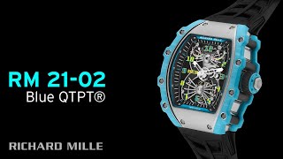 RM 2102 Tourbillon Aerodyne in Caribbean Blue Quartz TPT® — RICHARD MILLE [upl. by Aigil883]