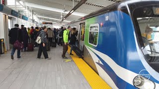 Taking the Train from Vancouver Airport to Downtown Vancouver [upl. by Parrish]