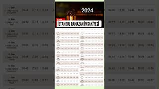 İSTANBUL RAMAZAN İMSAKİYESİ 2024 [upl. by Yvette]