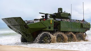 US Marines New Amphibious Combat Vehicle With 30mm Cannon [upl. by Vernier]