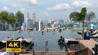 Marina Bay Sands SkyPark Observation Deck walking tour [upl. by Auqenahs]