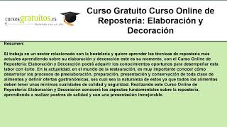 Cursos gratuitos de reposteria [upl. by Anirbys433]