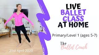 Kids Ballet Class  PrimaryLevel 1 age 57 [upl. by Yanal]