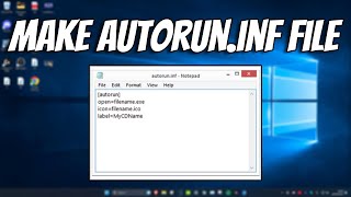 How To Make an Autoruninf File in Windows 11 [upl. by Einahpet]