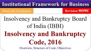 Insolvency and Bankruptcy code 2016 insolvency and bankruptcy board of india IBBI BCom BBA MBA [upl. by Asilenna133]