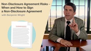 Non Disclosure Agreement NDA Risks When and How to Sign a Non Disclosure Agreement [upl. by Bierman]