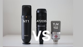 RODE NT1 vs Neumann TLM 102 vs AT2035 [upl. by Hayn]