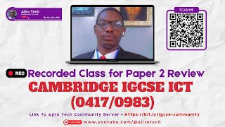 Cambridge IGCSE ICT 04170983 Paper 2 Review [upl. by Anirahc]