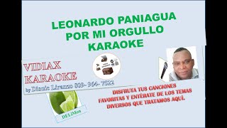 Leonardo Paniagua Por mi orgullo karaoke [upl. by Herries]