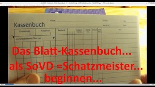 W0244 BlattKassenbuch 01 Buchführung SoVD Schatzmeister [upl. by Lorolla]