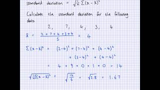 GCSE Statistics  Standard deviation [upl. by Nosraep]