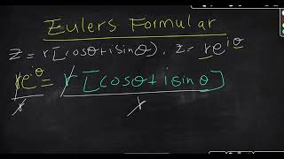 Eulers Formula complex Numbers [upl. by Aidualk]