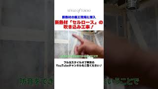 断熱材の施工現場に潜入！『セルロース』の吹き込み工事！！shorts 戸建て スタイルオブ東京 [upl. by Sherborne650]