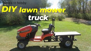 Driving my DIY lawn mower truck [upl. by Einial]