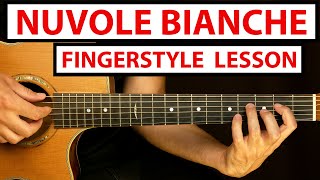 Ludovico Einaudi  Nuvole Bianche  Fingerstyle Guitar Lesson Tutorial How to Play Fingerstyle [upl. by Naman]