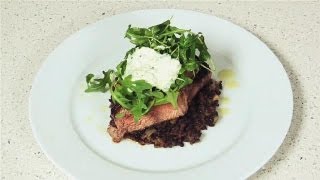 Steak With Puy Lentils And Herb Crème Fraiche Winter Warmers [upl. by Ahcropal]