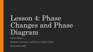 GenChem2 Lesson 4 Phase Changes and Phase Diagram [upl. by Debra]