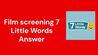 Film screening 7 Little Words Answer [upl. by Elbert]