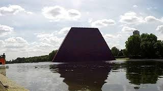 The Mastaba Project for London Hyde Park Serpentine Lake by Christo [upl. by Odlopoel543]