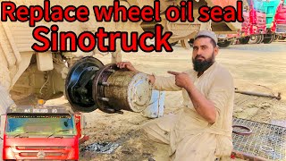 How To Replace Wheel Seal Sinotruck How To Repair Sinotruck Wheel Seal Changing Sino HowoVlog 18 [upl. by Nerra]