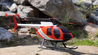 RC ERA C189 MD500E custom paint flying above the creek [upl. by Enifesoj995]