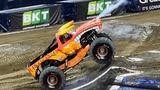 MONSTER JAM INDIANAPOLIS INDIANA PART 2 TWO WHEEL SKILLS COMPETITION [upl. by Sicular321]