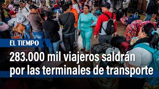 Este festivo 283 mil viajeros saldrán de las terminales de transporte de Bogotá  El Tiempo [upl. by Hanoj]