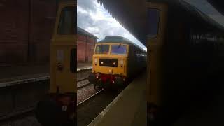 D1933 Aldeburgh Festival returns her token at Dereham train railway heritagerailway class37 [upl. by Eiralav]