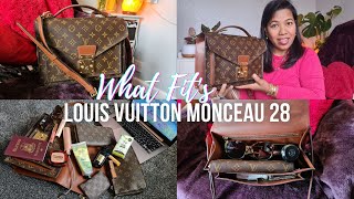 LOUIS VUITTON MONCEAU WHAT FITS amp REVIEW PINAYsaUK [upl. by Duleba]