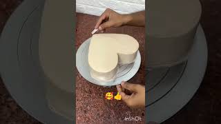 Beautiful cake design heart shape cake 1kg 🎂🎂 [upl. by Elder]