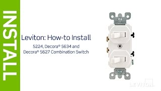 How to Install a Combination Device with Two Single Pole Switches  Leviton [upl. by Aissak305]