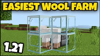 EASIEST WOOL FARM IN MINECRAFT 121 [upl. by Steinway]