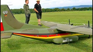 HUGE RC TRANSALL C160 SCALE MODEL AIRPLANE FLIGHT DEMONSTRATION [upl. by Bergerac37]