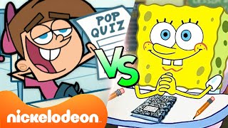 SpongeBob vs Timmy Turner 💥 Wie is de beste leerling  Nickelodeon Nederlands [upl. by Acinehs]