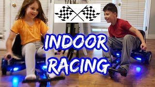 Indoor Hoverkart Racing AND Hoverkart CRASH [upl. by Vitek533]