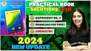 class 12 chemistry practical class 12 chemistry practical notebooks solutions chemistry expriment 1 [upl. by Jessen]