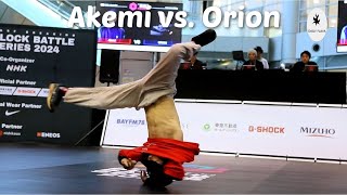 Bboy Akemi vs Orion Kids battle of the night Block Battle Kansai [upl. by Ariahaj347]